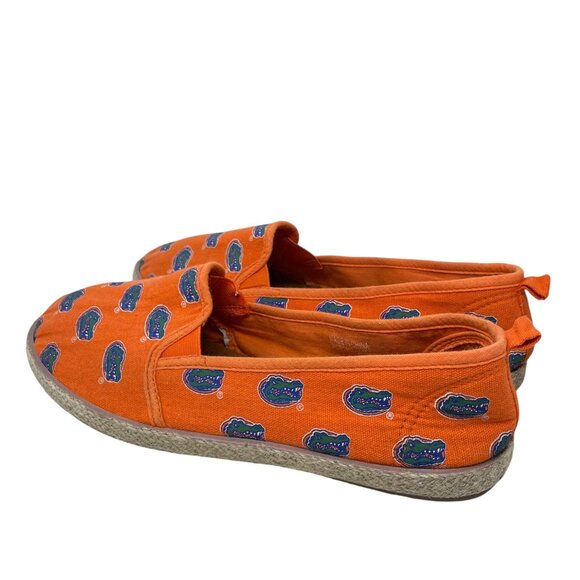 NCAA UF Florida Gators Espadrille Shoes Canvas Slip On Flat Orange Womens 9 - Picture 9 of 12